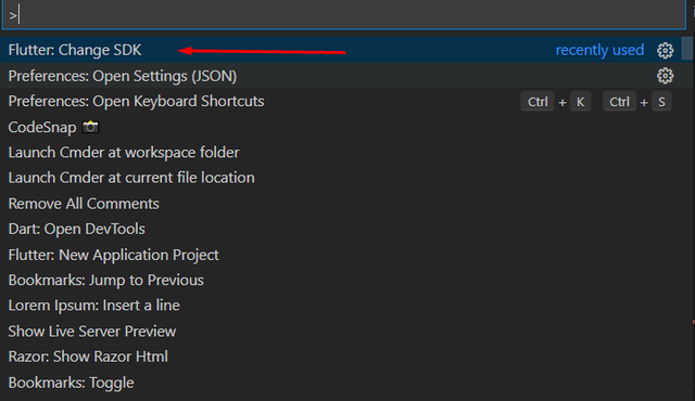 Changer le SDK