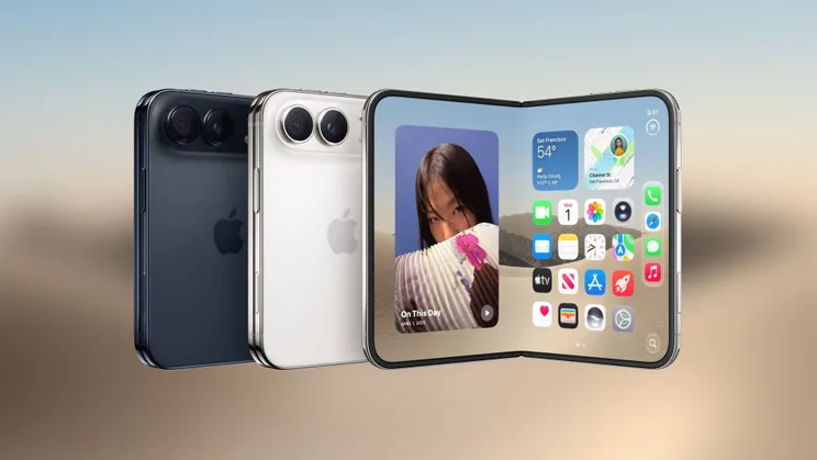 iPhone Duo’nun iç ekranı ve iki renk seçeneği