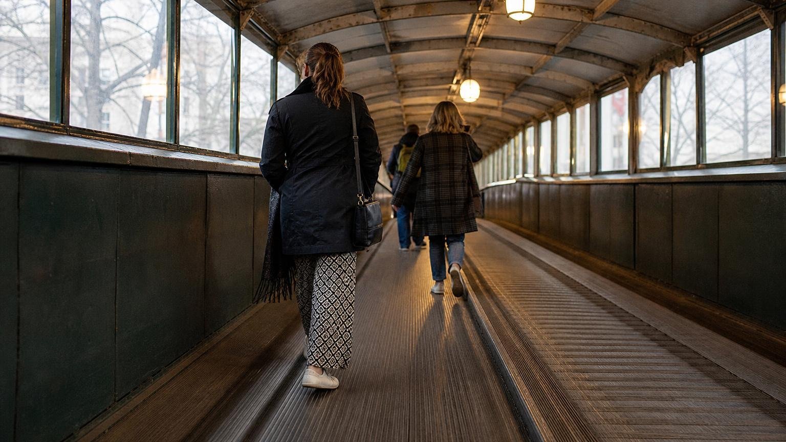Paris a installé en 1900 un trottoir roulant de 3 500 mètres à deux vitesses autour de lʼExposition universelle et a littéralement fait faire le tour du site à des millions de visiteurs sans quʼils fassent un pas